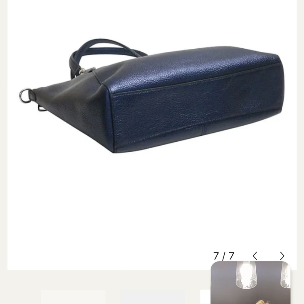 Coach Kelsey Satchel w/Crossbody Strap Midnight Blue 12.5x9x4.25 |NWOT - Picture 4 of 7